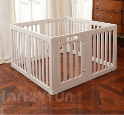 Innovfun™ Classic 60cm puppy playpen for small dogs in a stylish indoor home setting