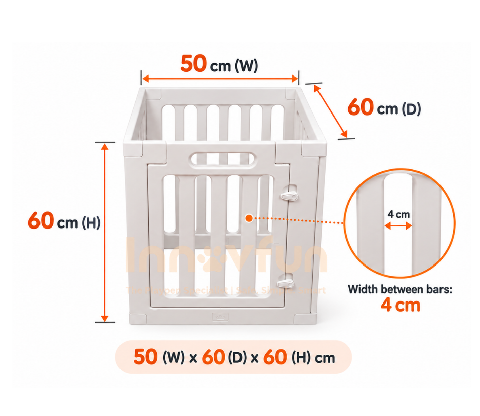Innovfun™ Classic Modular Puppy Playpen | 50 W × 60 L × 60 H cm