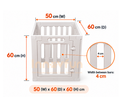 Innovfun™ Classic Modular Puppy Playpen | 50 W × 60 L × 60 H cm